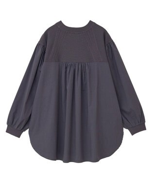 Green Parks ミニケーブルドッキングニットチュニック Charcoal Gray