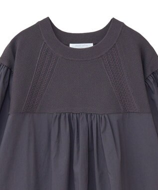 Green Parks ミニケーブルドッキングニットチュニック Charcoal Gray