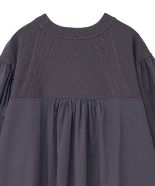 Green Parks ミニケーブルドッキングニットチュニック Charcoal Gray