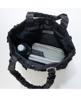 UNBILLION カシュカシュ cachecache / 3Dフラワー刺繍トート ブラック