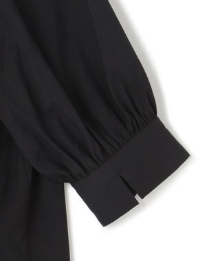UNFILO L 2WAYギャザーブラウス ブラック