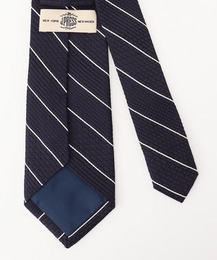 J.PRESS MEN 【JAPANESE SILK FRESCO TIE COLLECTION】ダブルストライプ ネクタイ ネイビー系2