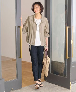 自由区 【XSサイズ～/洗える】365DENIM ストレートスリム パンツ ネイビー系