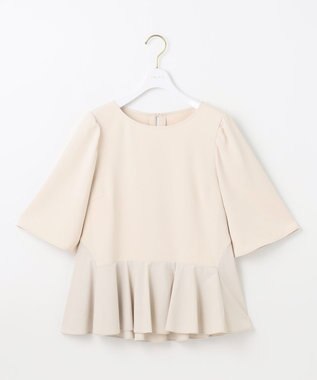 ANY SIS 【撥水・接触冷感・UVカット】コンフォートイージーペプラム  ブラウス アイボリー