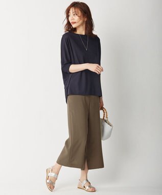 J.PRESS LADIES 【洗える】リラクシオンツイル パンツ カーキ系