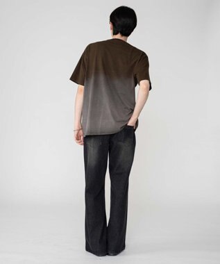 WEGO 【ユニセックス着用ITEM/MLサイズ展開】グラデーションワンポイントT（SS） ブラウンその他