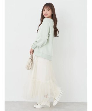 earth music&ecology 袖レースアップウラケプルオーバー Mint