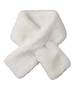 MOONBAT estaa【洗える】ポメラニアンみたいなふわふわフェイクファーマフラー ホワイト