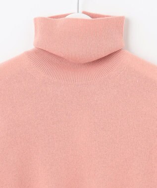 J.PRESS LADIES L 【洗える】CASHMERE BLEND タートルネック ニット ピンク系