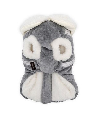 PET PARADISE ペットパラダイス アウターハーネス 《お花》 小型犬 グレー