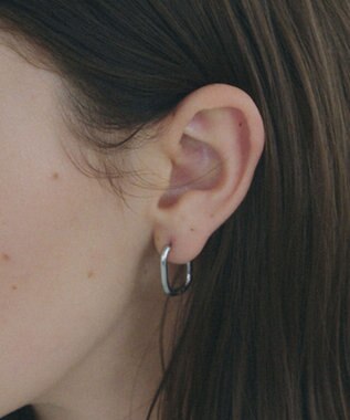 YECCA VECCA ステンレスワンタッチフープピアス Silver