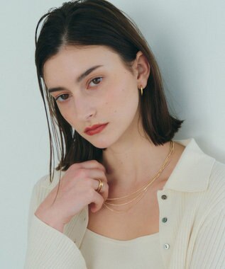 YECCA VECCA ステンレスワンタッチフープピアス Gold