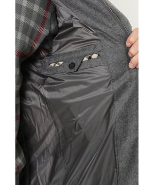 DAKS ウールフラノミドル丈ジャケット グレー