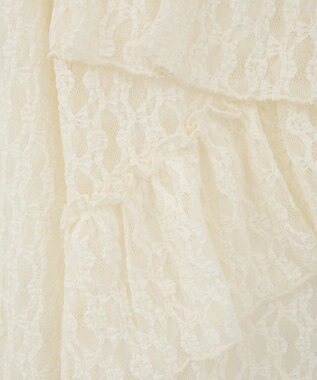 earth music&ecology レースフリルメローカーディガン Ivory