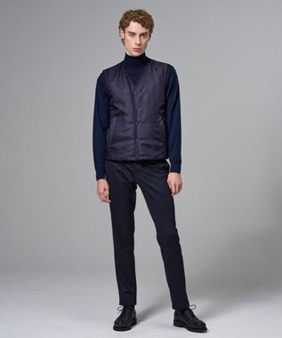 JOSEPH HOMME 【2WAY】パデットニットブロック　リバーシブルベスト ネイビー系