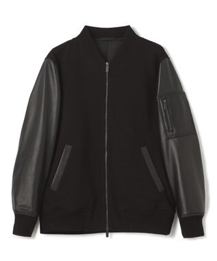 JOSEPH HOMME ライトタックブロックレザー　ブロッキングブルゾン ブラック系