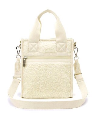 LeSportsac DENIM MINI N/S TOTE/ホワイトデニム/クリームシェルパ ホワイトデニム/クリームシェルパ