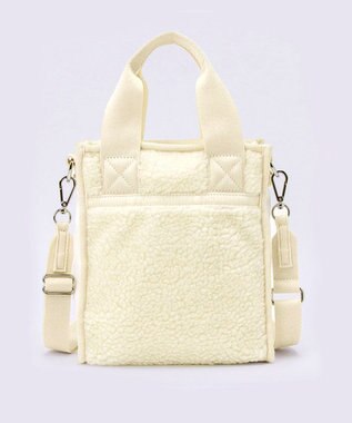 LeSportsac DENIM MINI N/S TOTE/ホワイトデニム/クリームシェルパ ホワイトデニム/クリームシェルパ