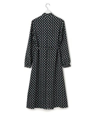 23区 モダンアートプリント ワンピース ネイビー系