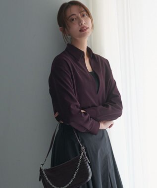 組曲 テレコスクエア タンクトップ ブラック系