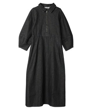 Green Parks ・ＥＬＥＮＣＡＲＥ　ＤＵＥ　デニムハーフＺＩＰワンピース Black