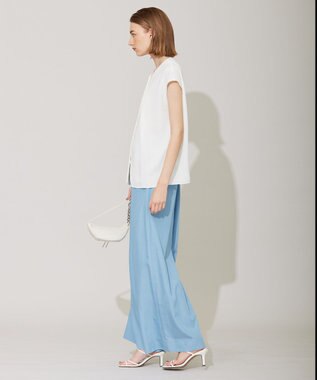 ICB 【洗える】 UnleashLite タックパンツ サックスブルー系