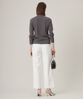 ICB 【洗える】 クロスコンビ ボウタイニット チャコール系