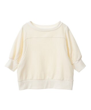 CRAFT STANDARD BOUTIQUE TC裏毛ボリュームハーフスリーブプルオーバー Ivory
