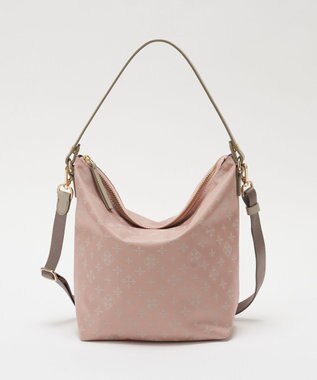 russet ナイロンジャガード2WAYミニショルダーバッグ(CE-1627) BeigePink