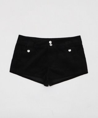 WEGO コーデュロイマイクロショートパンツ ブラック