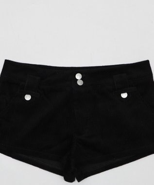 WEGO コーデュロイマイクロショートパンツ ブラック