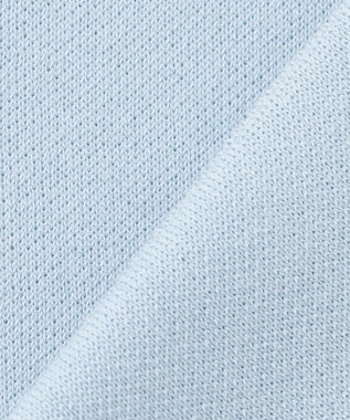 ICB 【先行予約】 コットンポリエステルスムース Vネックニット サックスグレー×チャコール