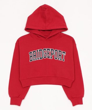 WEGO ロゴショートプルパーカー レッド