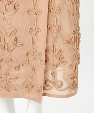 23区 【GOLD LABEL】コットンオーガンジー 刺繍 ラップスカート ベージュ系