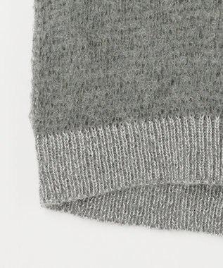 自由区 【カトリエムブーケ】Mohair lumineuxラメプルオーバ ーニット グレー×シルバーラメ