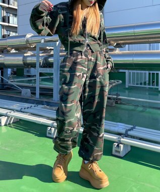 WEGO ロゴZIPショートパーカー 柄1