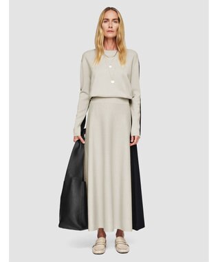 【洗える】バイカラー　Aラインスカート