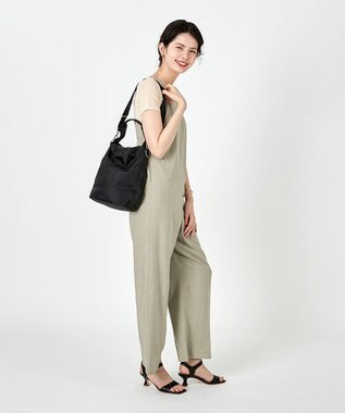 LeSportsac CONVERTIBLE BUCKET BAG/リサイクルドブラックJP リサイクルドブラックJP