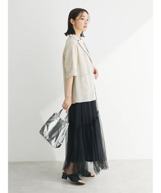 Green Parks 接触冷感　５分袖ジャケット Light Beige