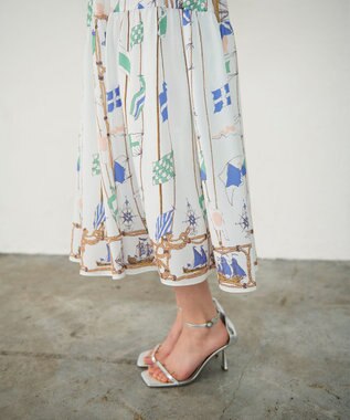 GRACE CONTINENTAL セーラープリントワンピース キナリ