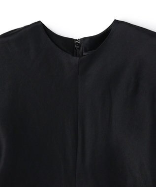 BEIGE， CYANO / サテン ドレープブラウス Black