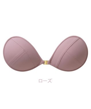 BRADELIS New York 【NuBra / ナチュラルタイプ】ヌーブラ・エアーライト  オリビア  ストラップレスで肩こり軽減 ストレスフリー ローズ