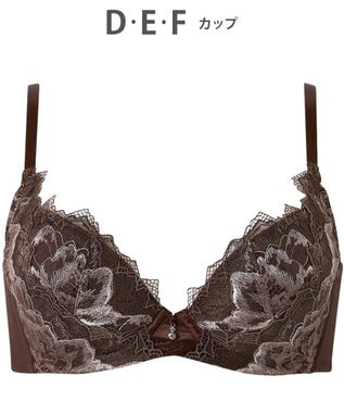 WACOAL 【ハグするブラ】 ブラジャー 体温を感知してカラダになじむ 谷間メイク 脇高設計 レディース BXB418 /ワコール シナモンブラウン