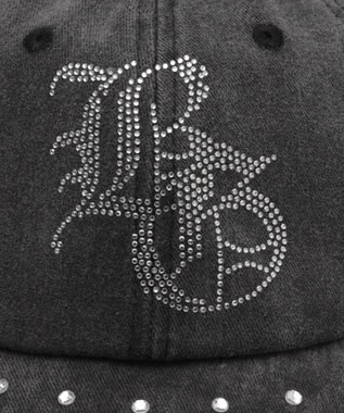 WEGO ロゴラインストーンキャップ ブラック