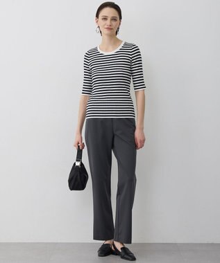 ICB 4×2リブ プルオーバーカットソー ネイビーボーダー