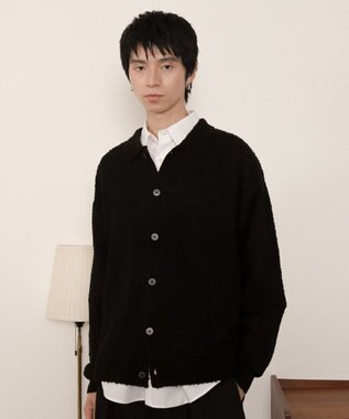 WEGO ブークレボタンカーディガン ブラック