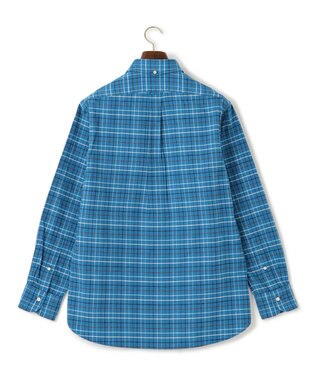 J.PRESS MEN コットンネル タッタソールシャツ/B.D ブルー系3