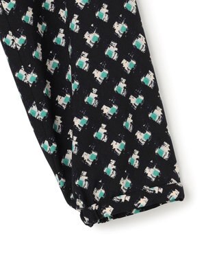 23区 モダンアートプリント ワンピース ネイビー系