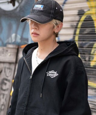 WEGO 【ユニセックス着用ITEM/MLサイズ展開】ワーカーズフードブルゾン ブラック