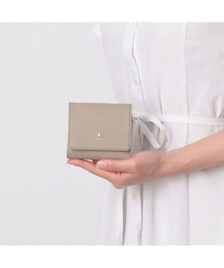 LANVIN en Bleu リュクサンブールカラー 外ボックス二つ折り財布 グレージュ